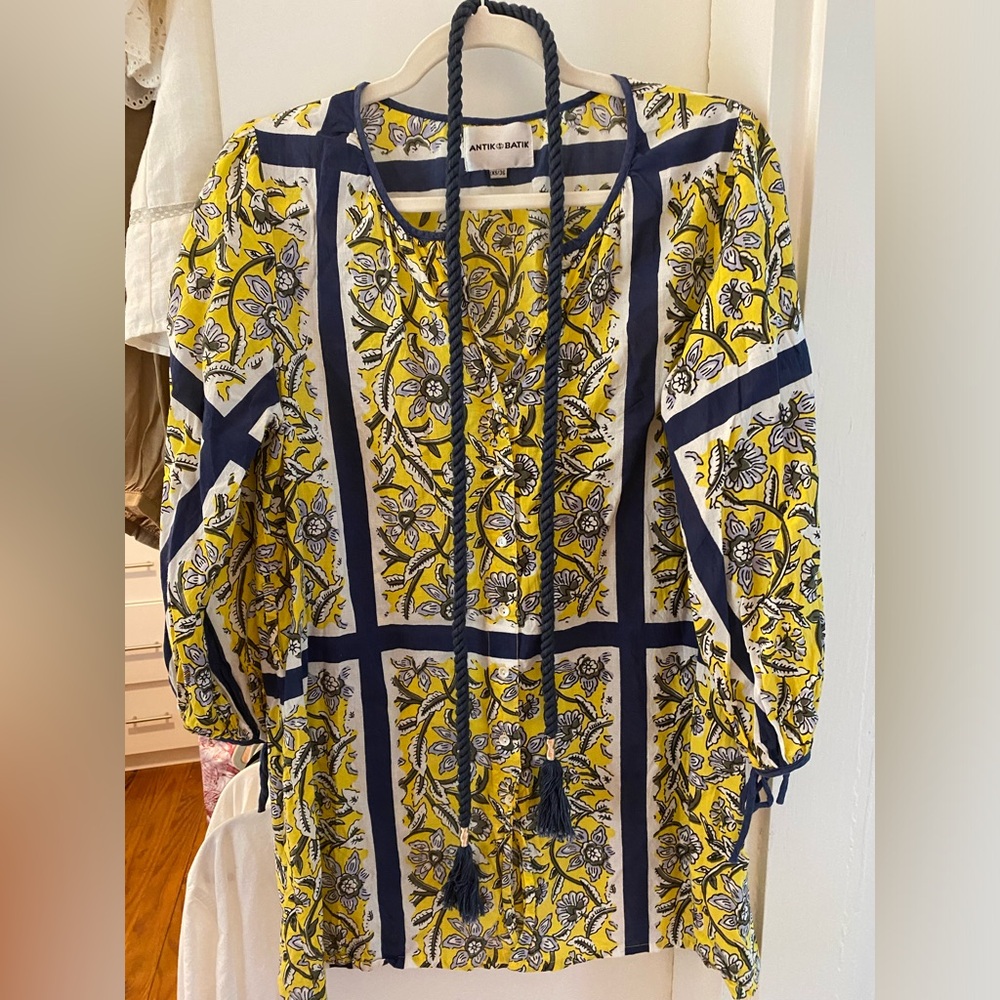 Antik batik dress/cover up - size xs, fits loose